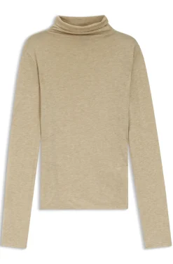 High-neck top in soft jersey