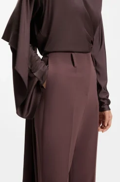 High-rise cigarette trousers in a virgin-wool blend