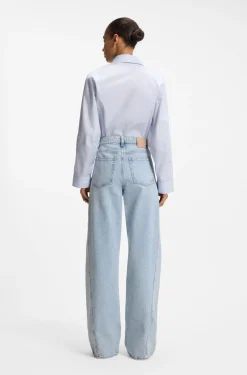 High-rise wide-leg jeans