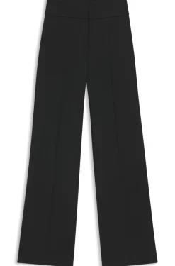 High-waisted regular-fit trousers with flared leg