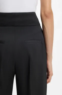 High-waisted regular-fit trousers with flared leg