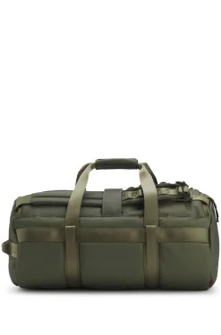 Holdall with backpack straps and logo lettering