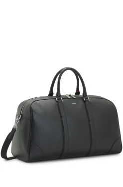 Holdall with silver-tone hardware