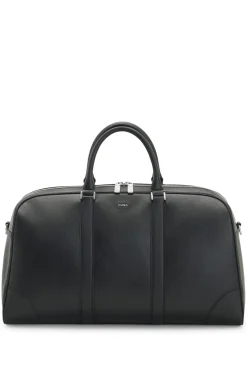 Holdall with silver-tone hardware