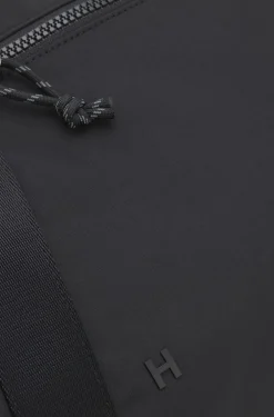 Holdall with wide-set logo detail