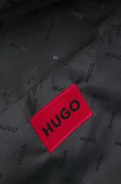 Holdall with wide-set logo detail