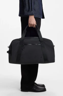 Holdall with wide-set logo detail