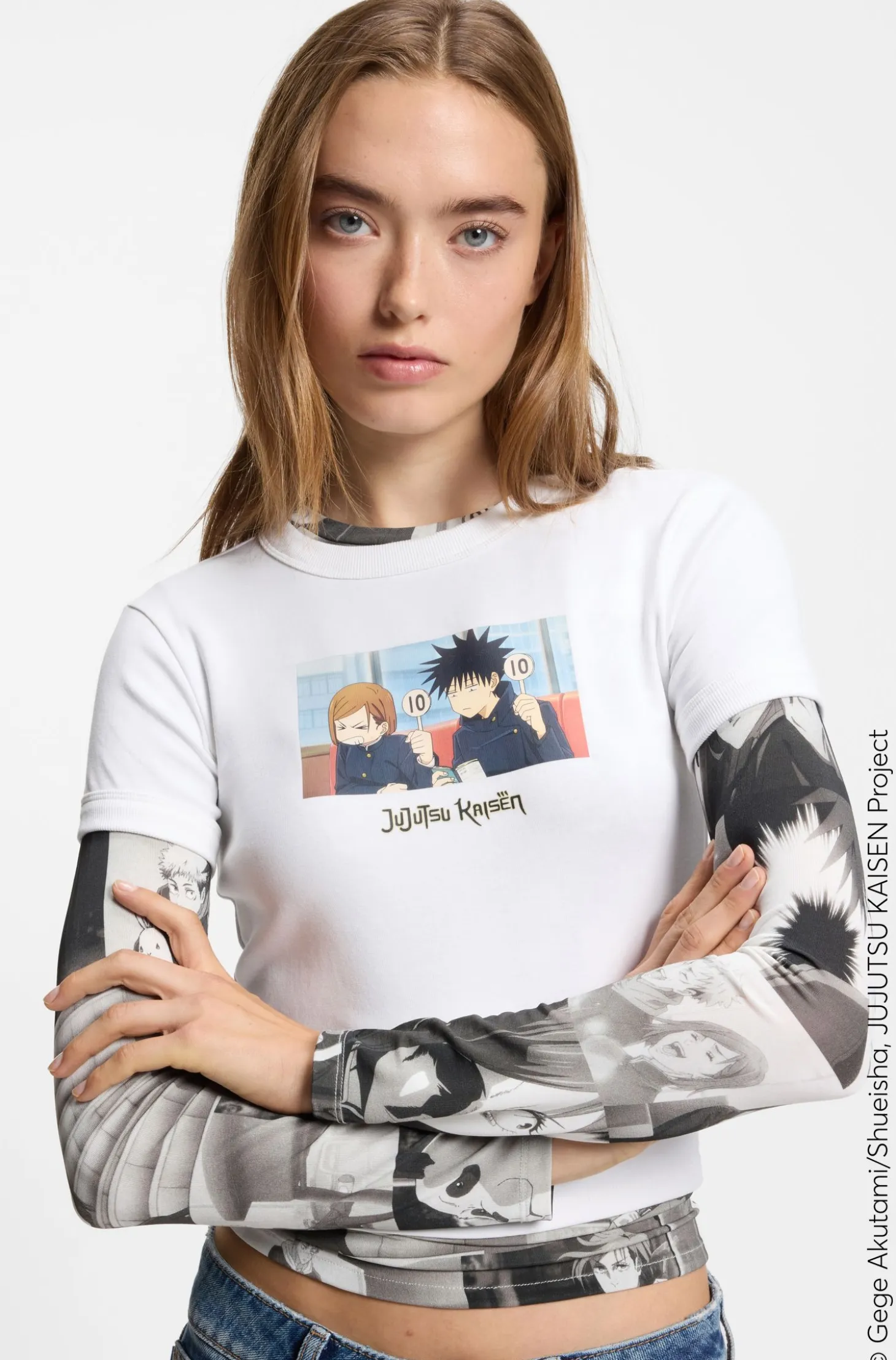 HUGO x Jujutsu Kaisen T-shirt with Megumi and Nobara print