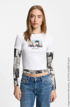 HUGO x Jujutsu Kaisen T-shirt with Megumi and Nobara print
