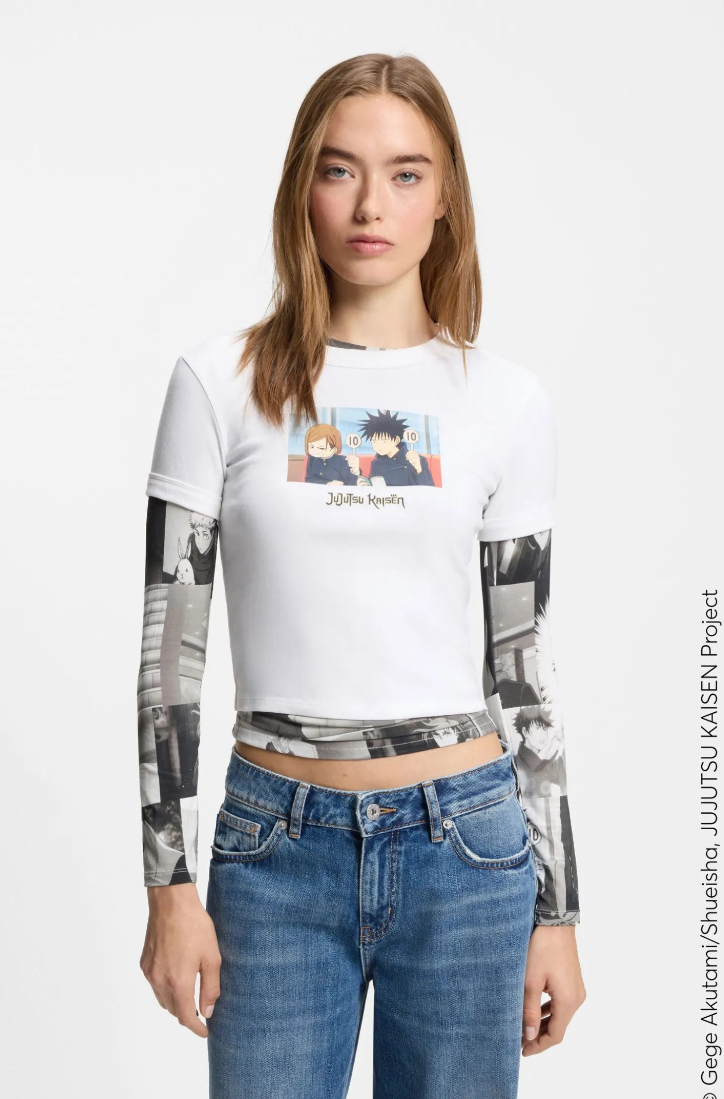 HUGO x Jujutsu Kaisen T-shirt with Megumi and Nobara print
