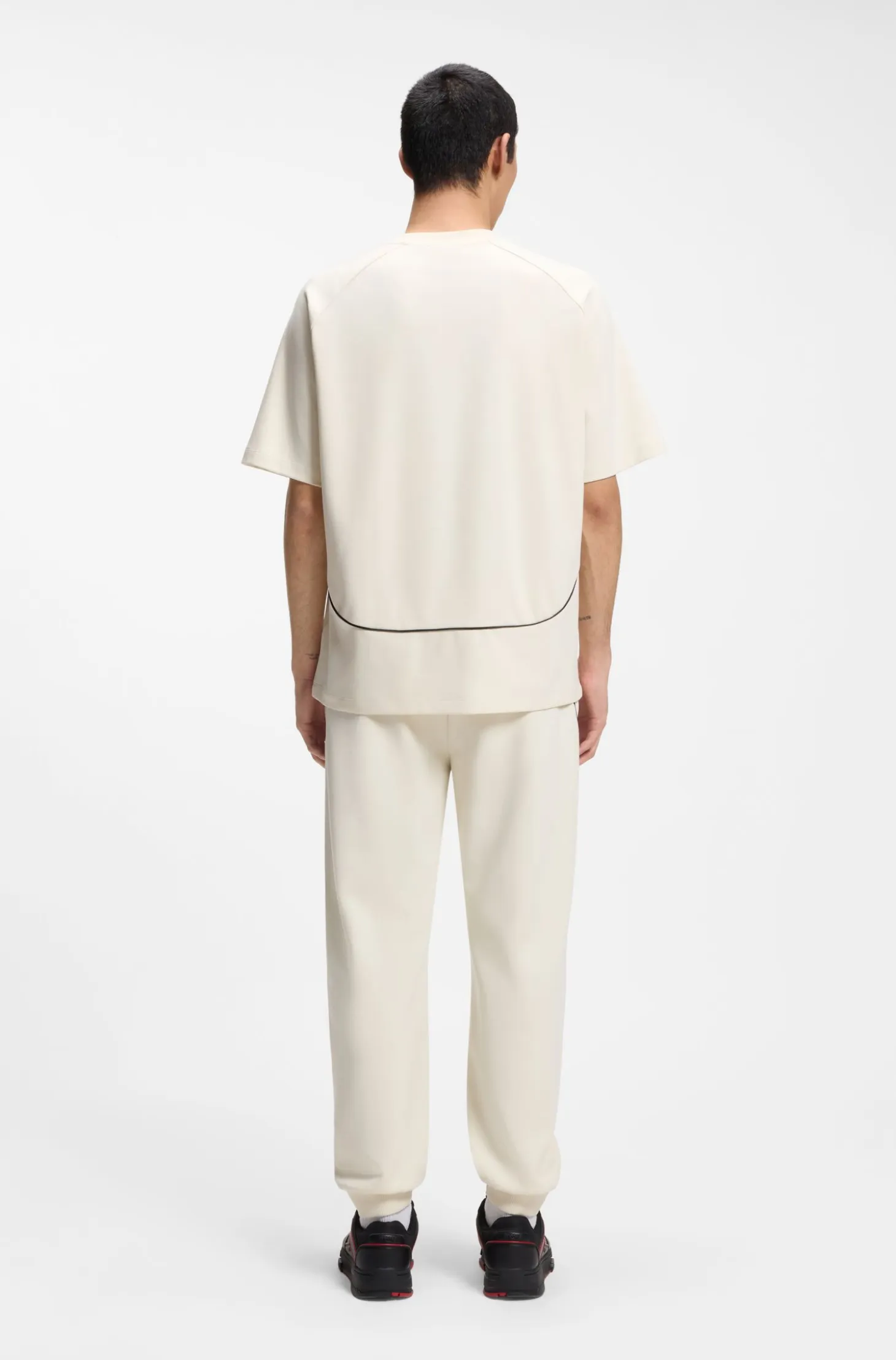 HUGO x RB cotton-blend T-shirt with contrast piping
