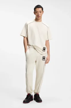 HUGO x RB cotton-blend T-shirt with contrast piping