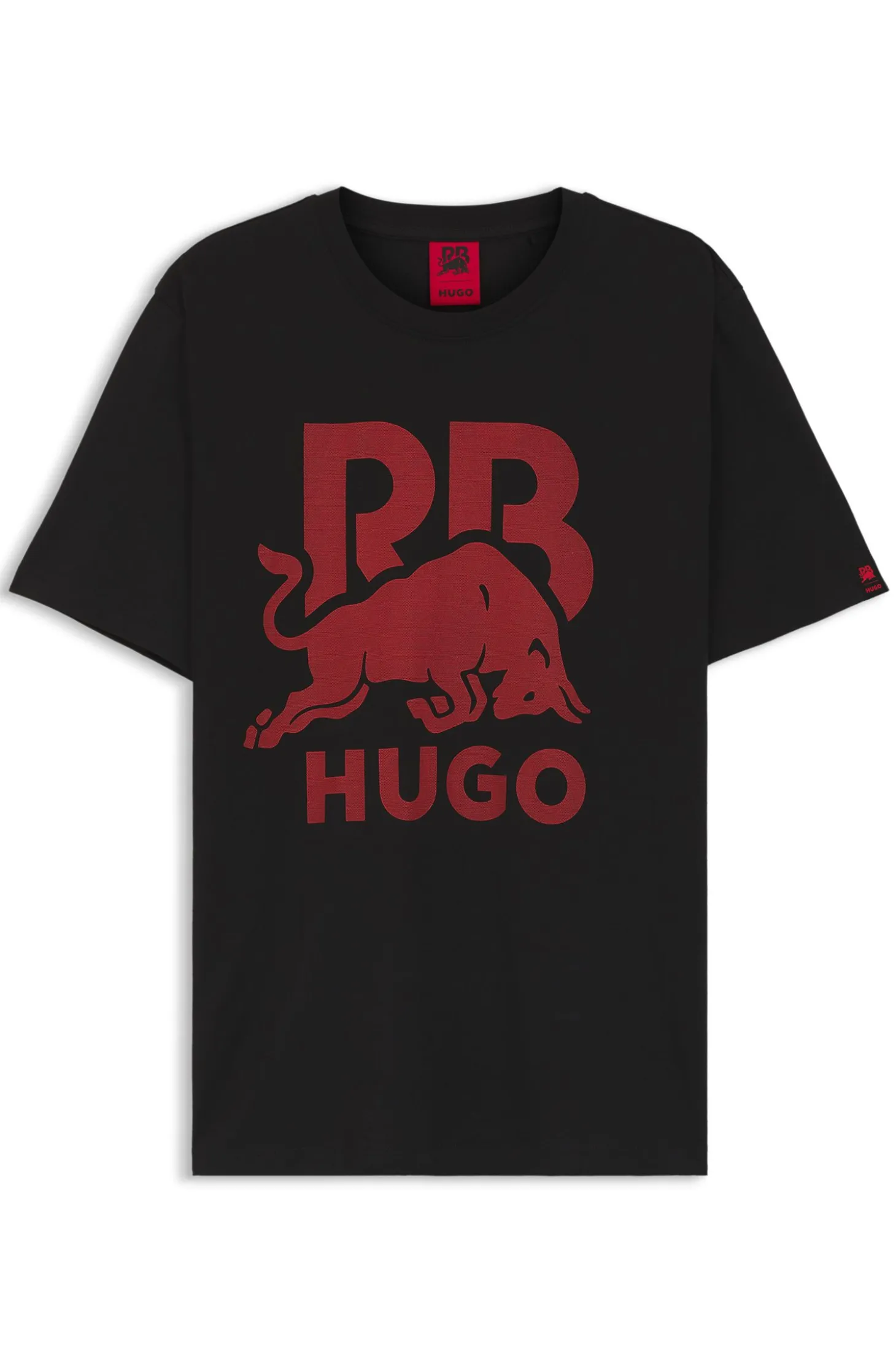 HUGO x RB cotton T-shirt with bull motif