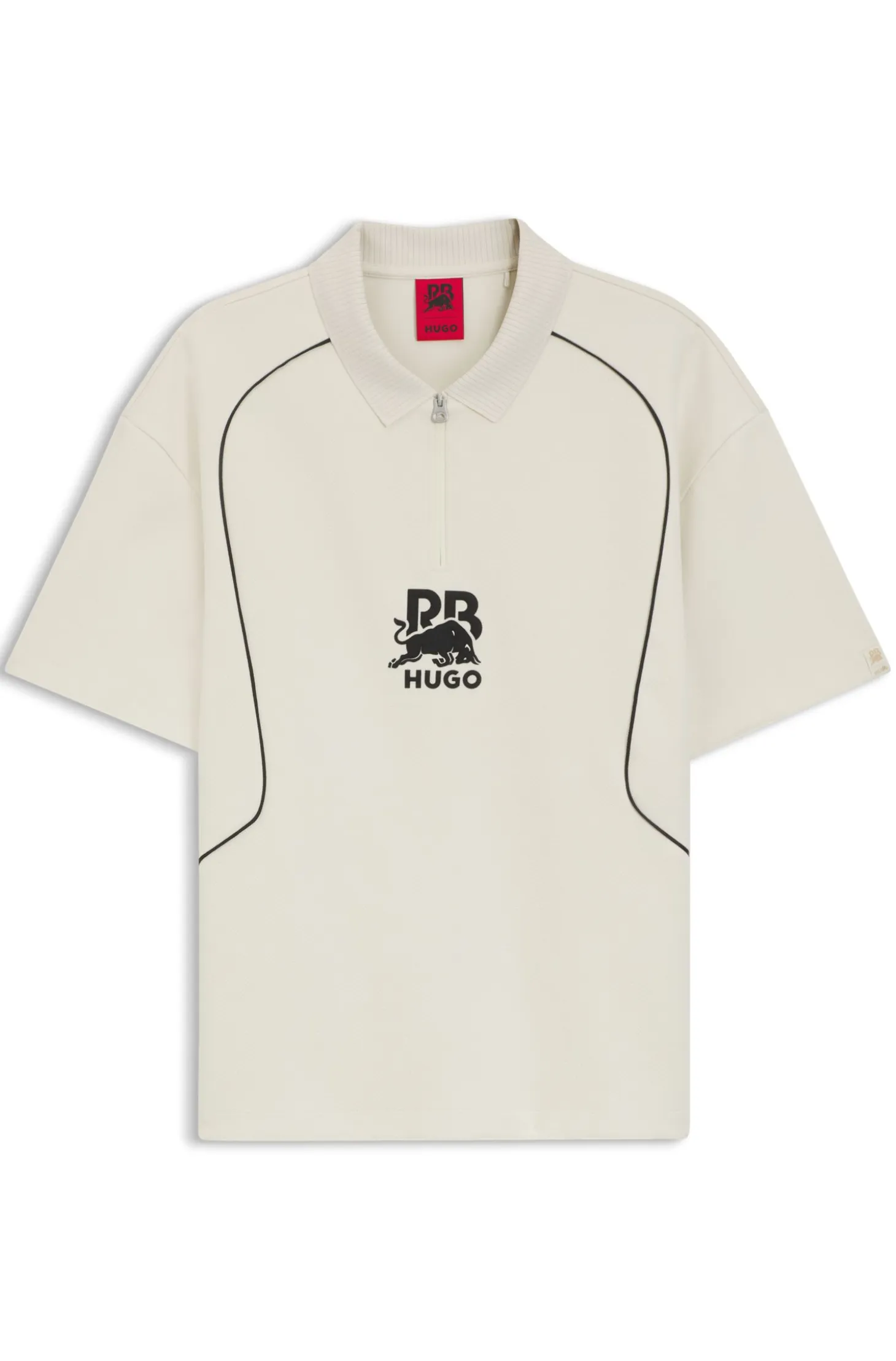 HUGO x RB polo shirt with bull motif