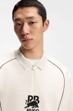 HUGO x RB polo shirt with bull motif