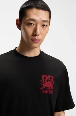 HUGO x RB relaxed-fit T-shirt with bull motif