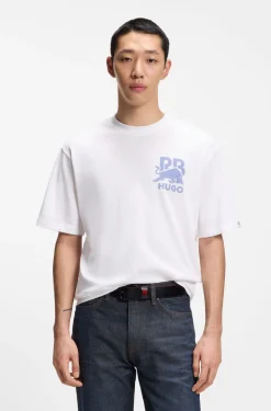 HUGO x RB relaxed-fit T-shirt with bull motif