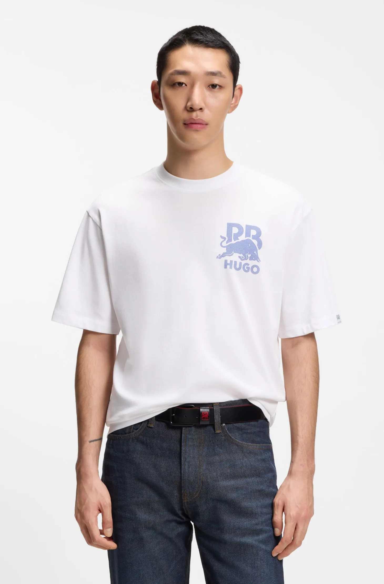HUGO x RB relaxed-fit T-shirt with bull motif