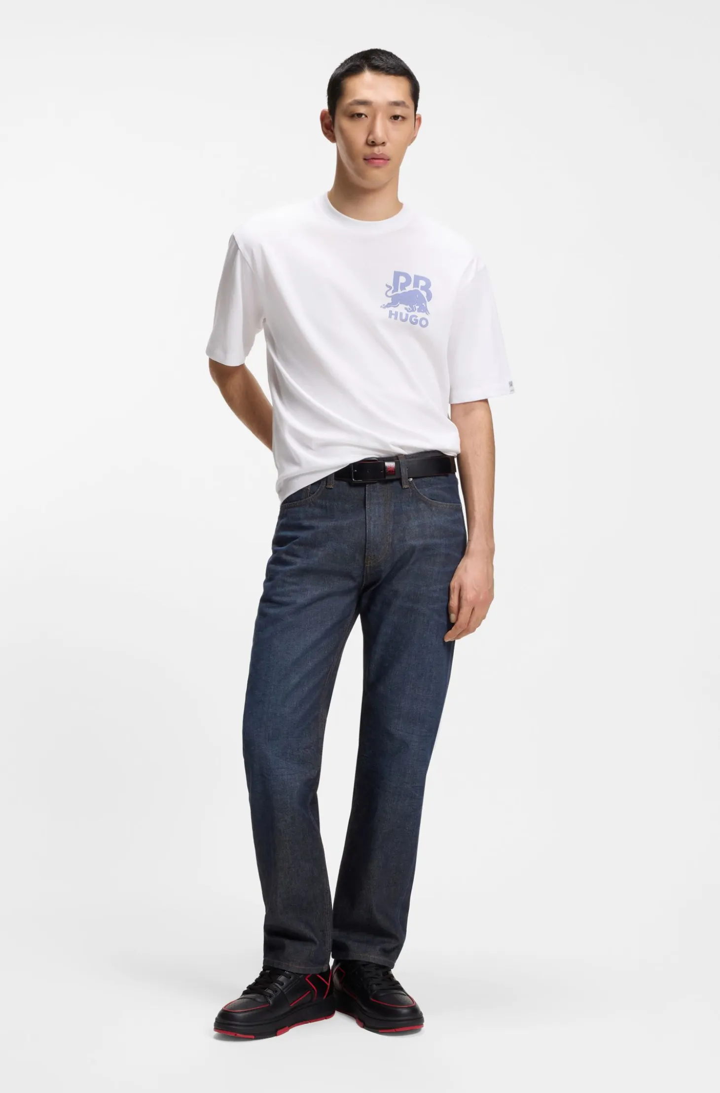 HUGO x RB relaxed-fit T-shirt with bull motif
