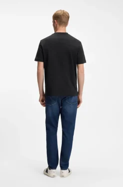 Interlock-cotton T-shirt with embroidered logo