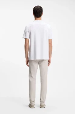 Interlock-cotton T-shirt with embroidered logo