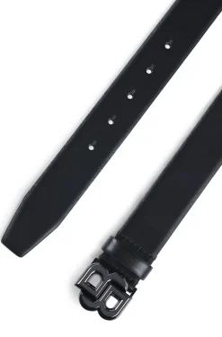 Italian-leather belt with Double B monogram buckle