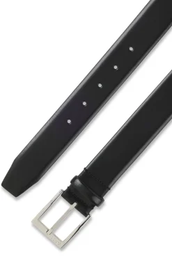 Italian-made belt with branded buckle