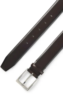 Italian-made belt with branded buckle