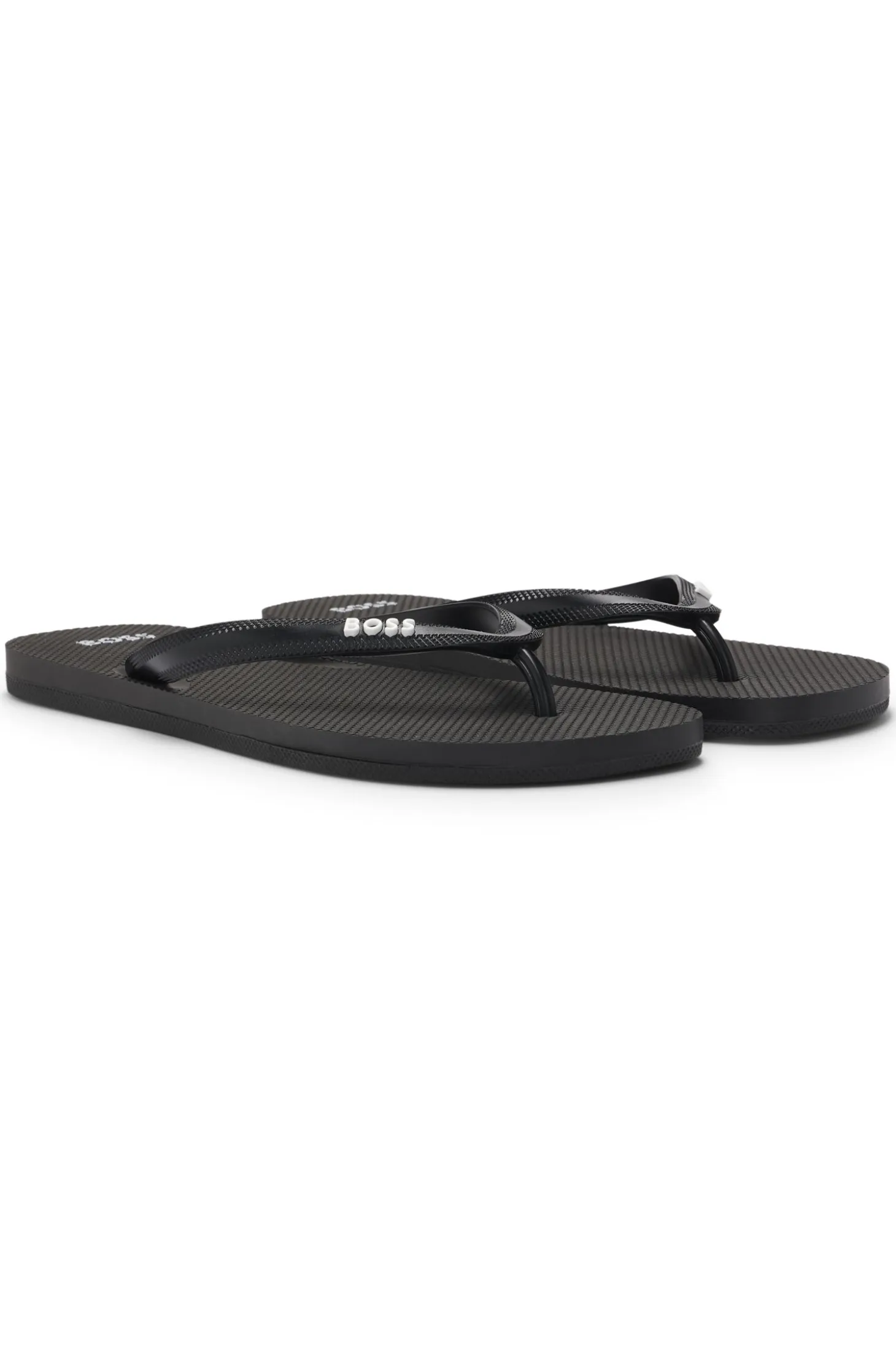 Italian-made flip-flops with contrast logo detail