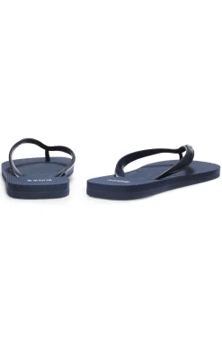 Italian-made flip-flops with contrast logo detail