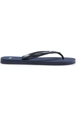 Italian-made flip-flops with contrast logo detail