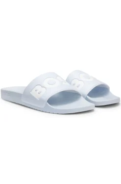 Italian-made slides with large logo detail