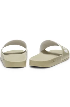 Italian-made slides with large logo detail