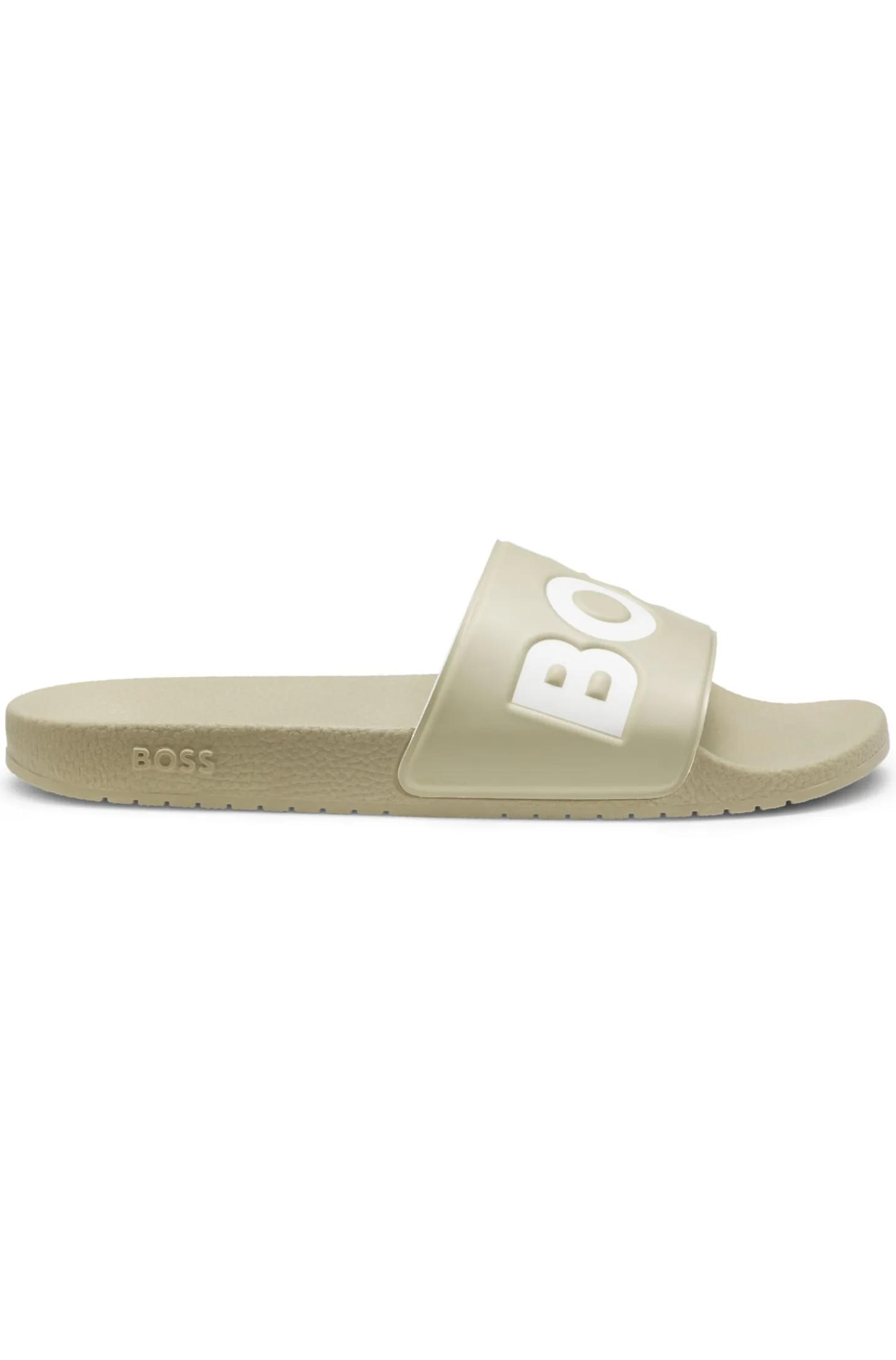 Italian-made slides with large logo detail