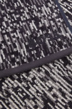 Jacquard hand towel with sateen border by BOSS