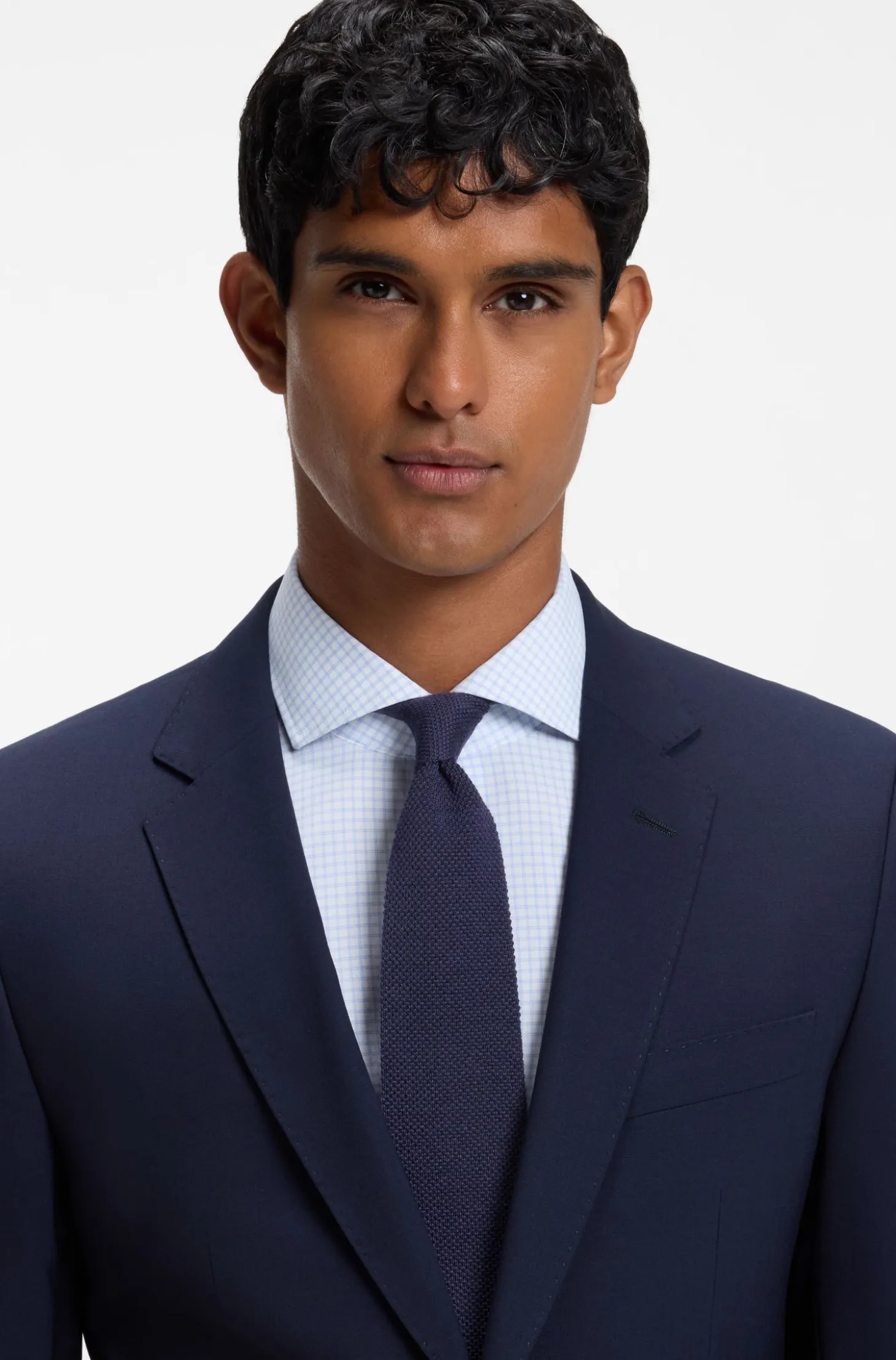 Jacquard-patterned tie in pure wool
