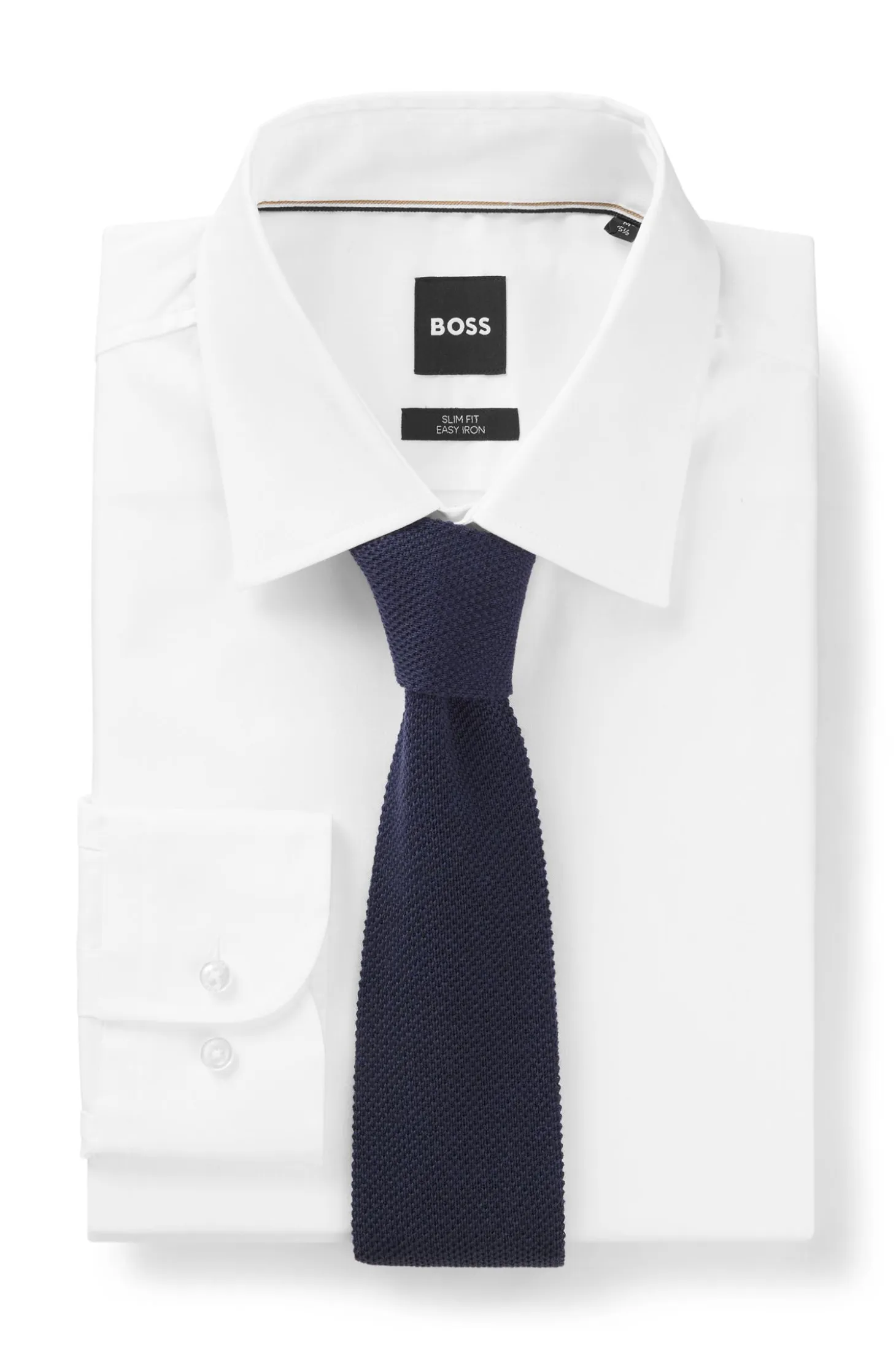 Jacquard-patterned tie in pure wool