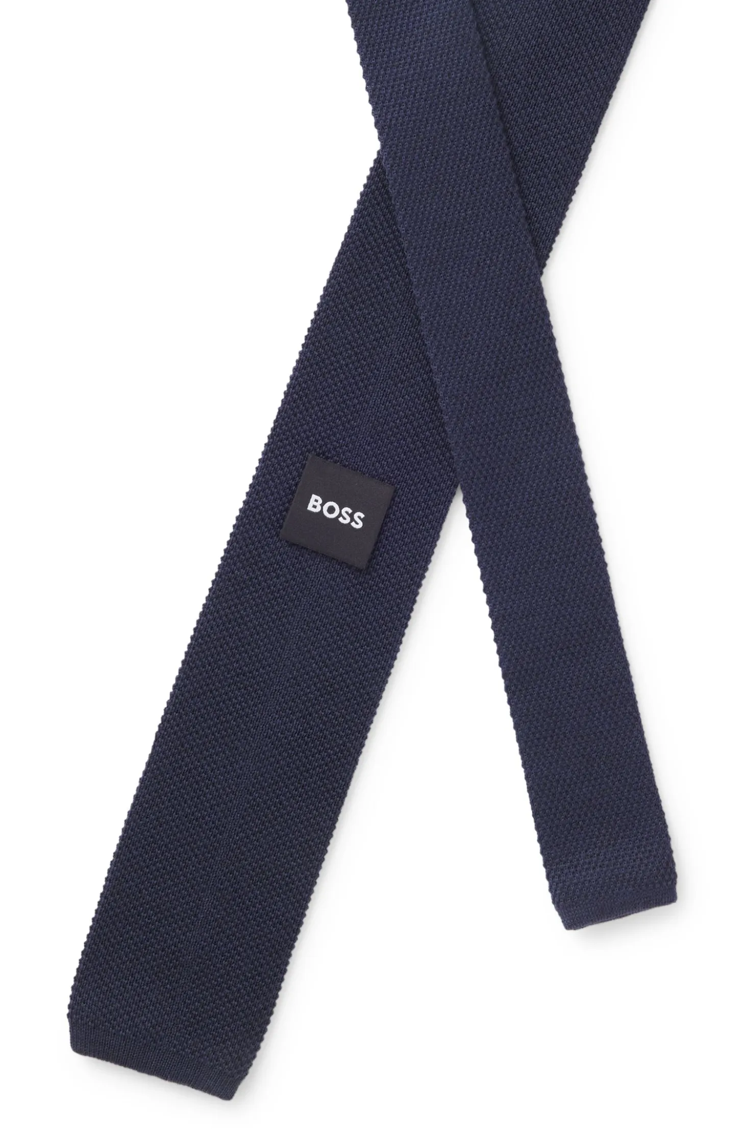Jacquard-patterned tie in pure wool