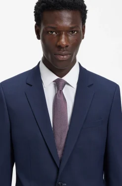 Jacquard-patterned tie in silk