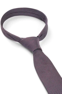 Jacquard-patterned tie in silk