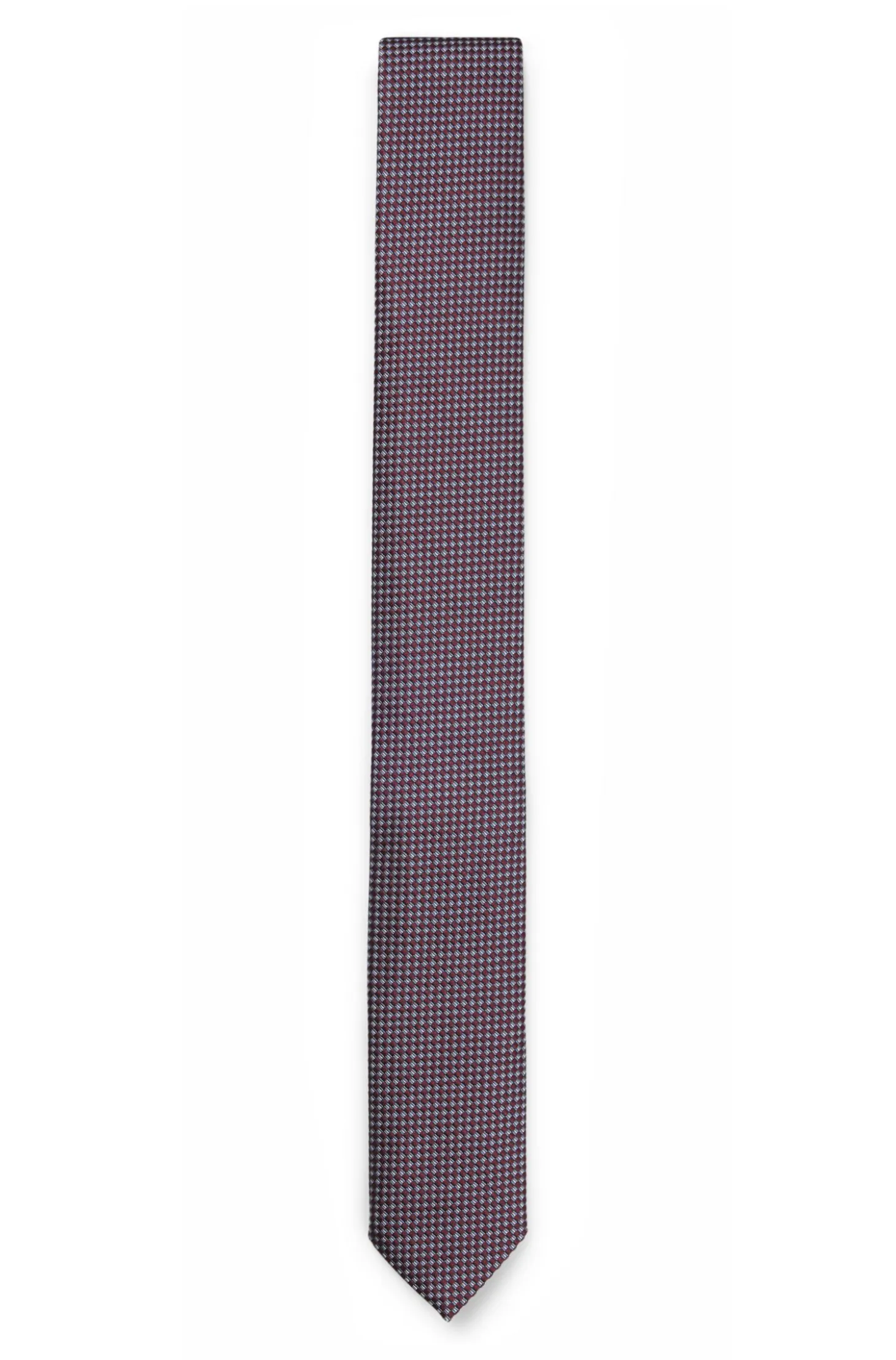 Jacquard-patterned tie in silk