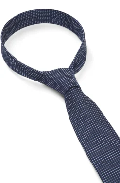 Jacquard-patterned tie in silk