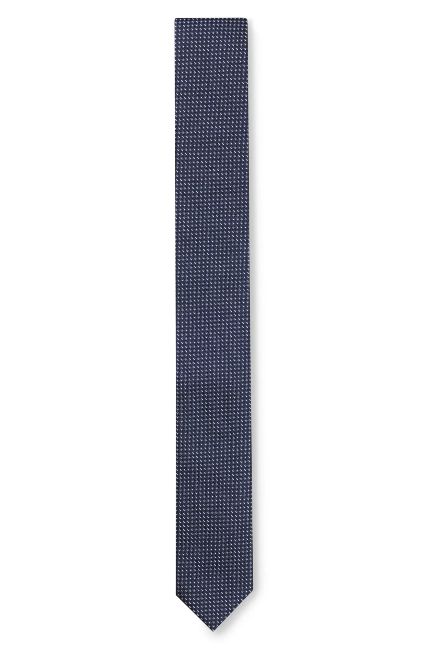 Jacquard-patterned tie in silk