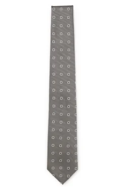 Jacquard-pattern tie in a silk blend