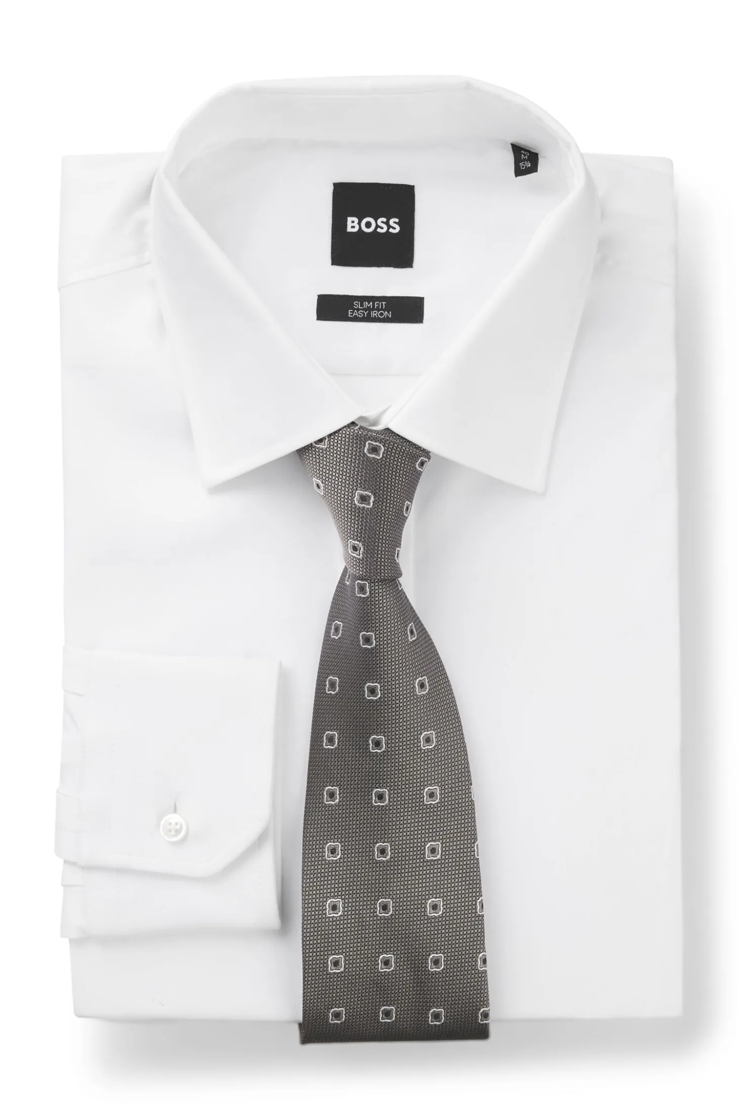 Jacquard-pattern tie in a silk blend