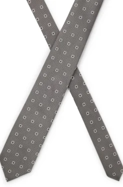 Jacquard-pattern tie in a silk blend