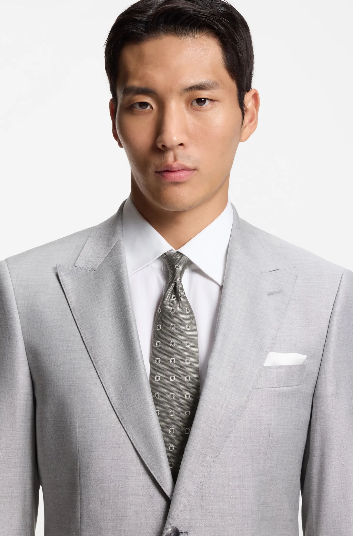 Jacquard-pattern tie in a silk blend