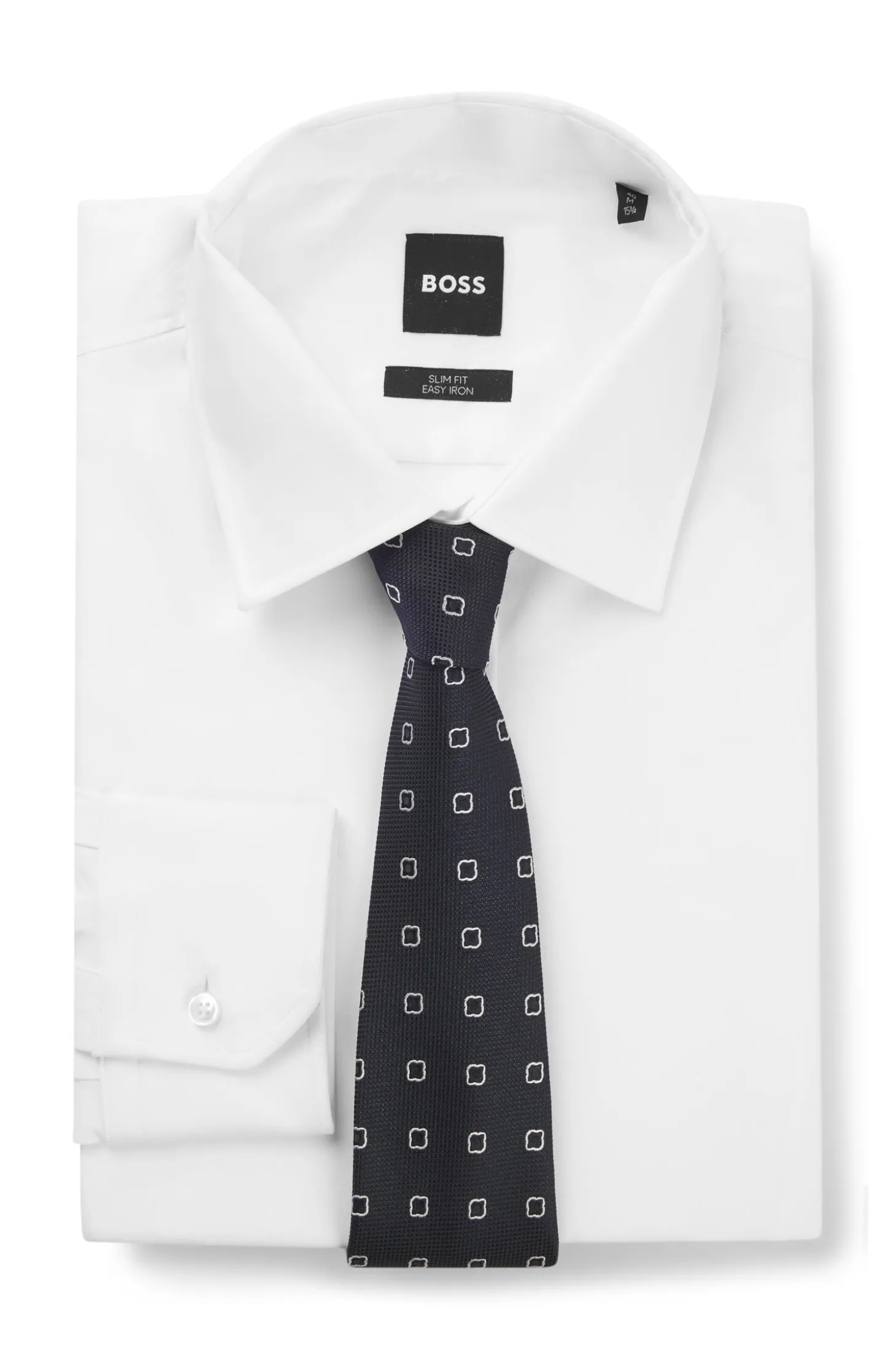 Jacquard-pattern tie in a silk blend