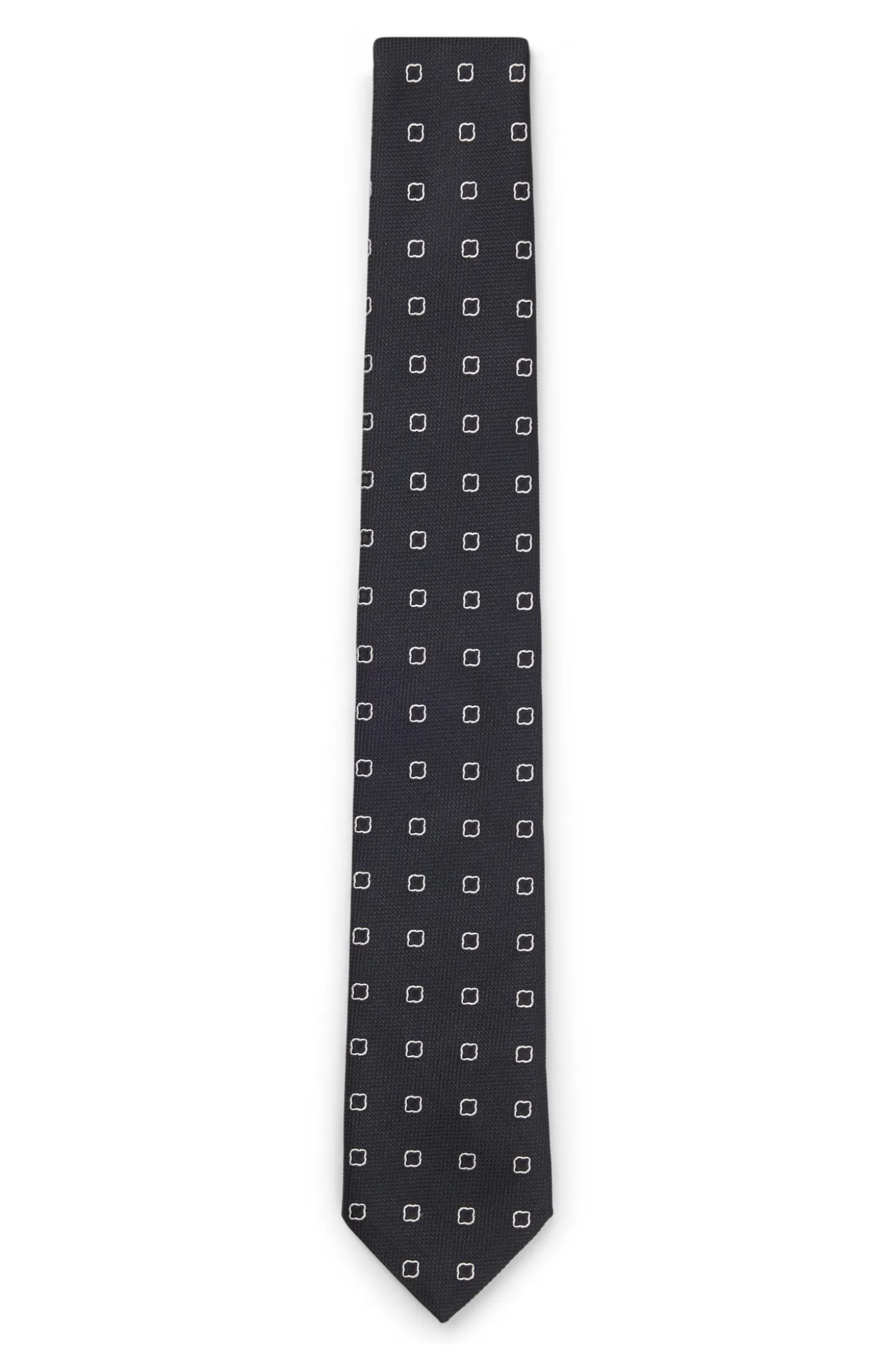 Jacquard-pattern tie in a silk blend