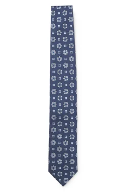Jacquard-pattern tie in a silk blend